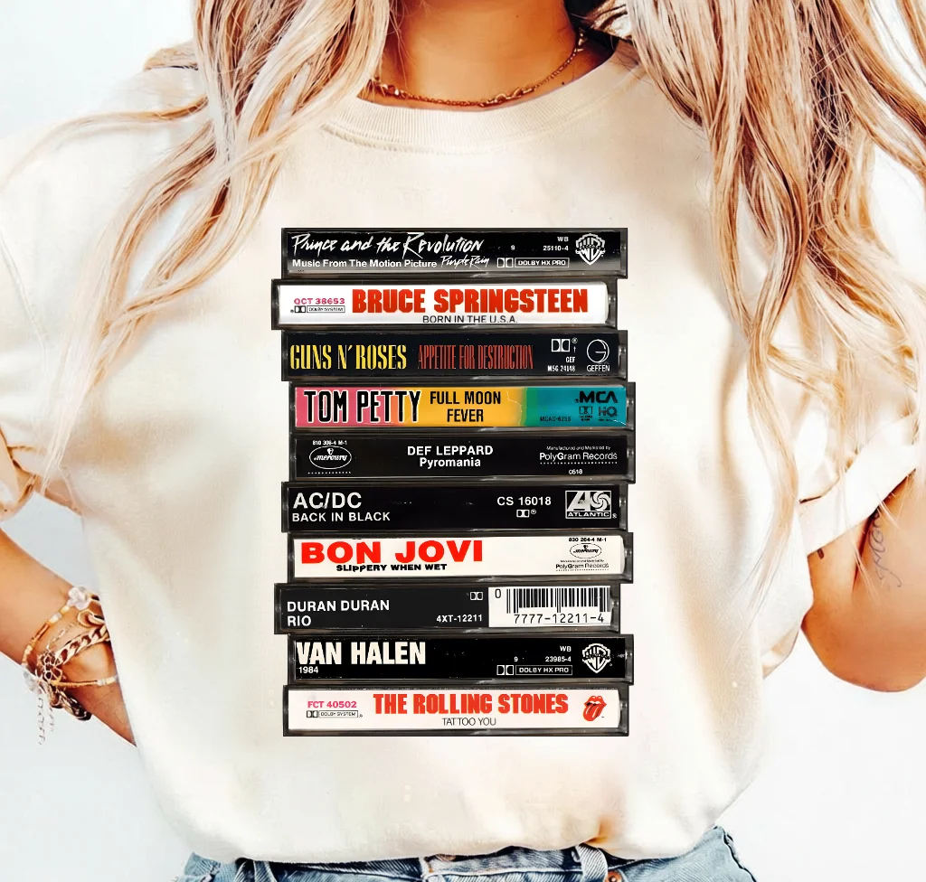 Classic Rock Cassette Tapes Collection – Digital download PNG for print - Image 3