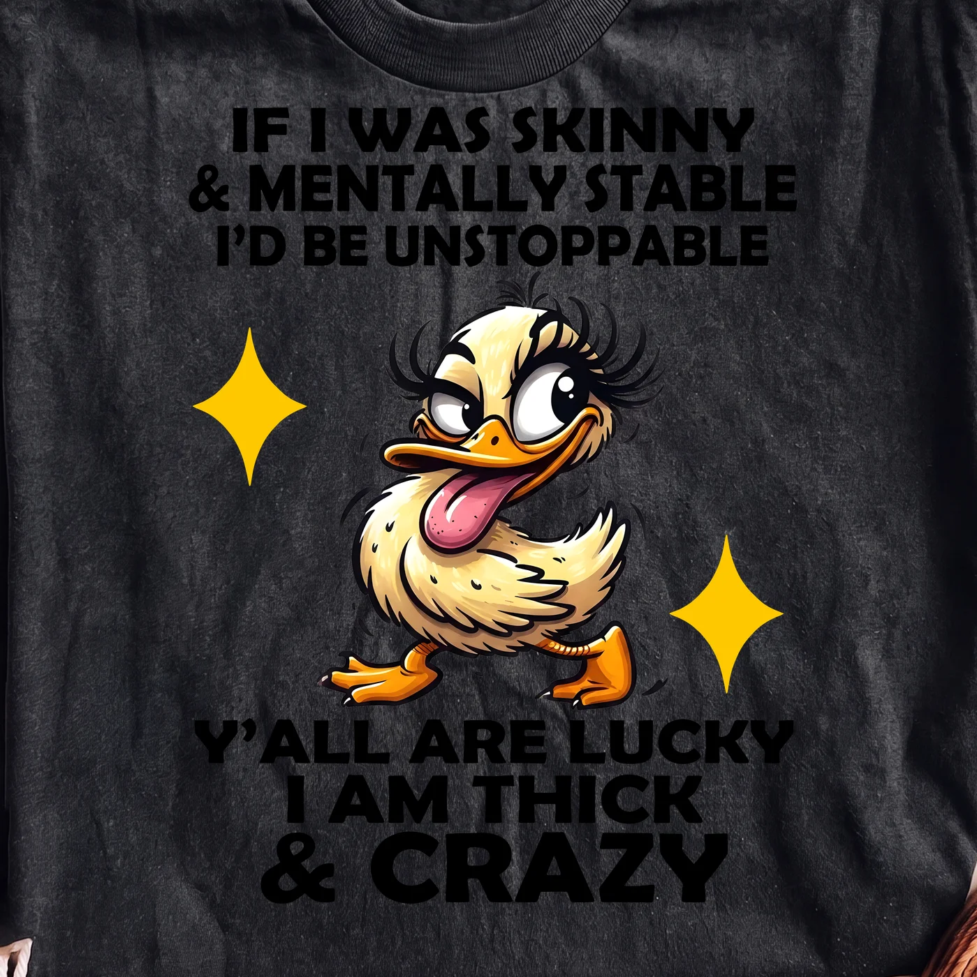 Cute Cartoon Duck with Big Eyes and Sparkles – Digital download PNG for print - Image 2