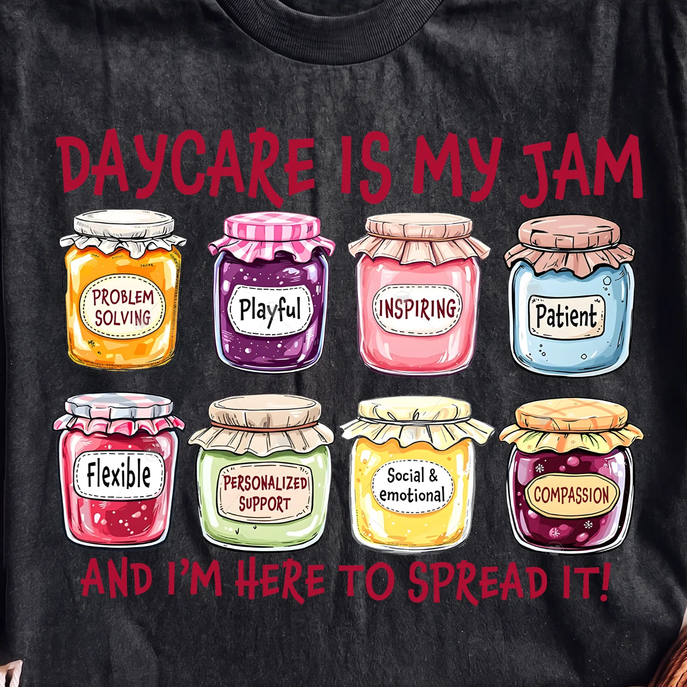 Daycare Is My Jam And I'm Here To Spread It – Digital download PNG for print - Image 2