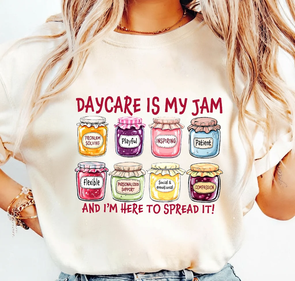 Daycare Is My Jam And I'm Here To Spread It – Digital download PNG for print - Image 3