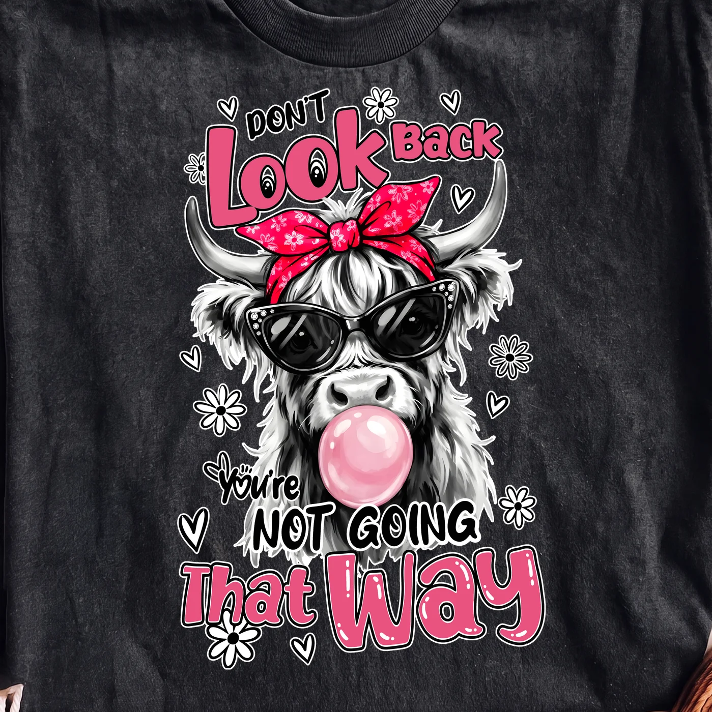 Don't Look Back You're Not Going That Way Cow | Print-ready PNG file - Image 2