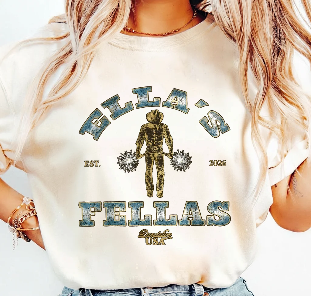 Ella's Fellas Dandelion USA Cheerleader Cowboy | Print-ready PNG file - Image 3