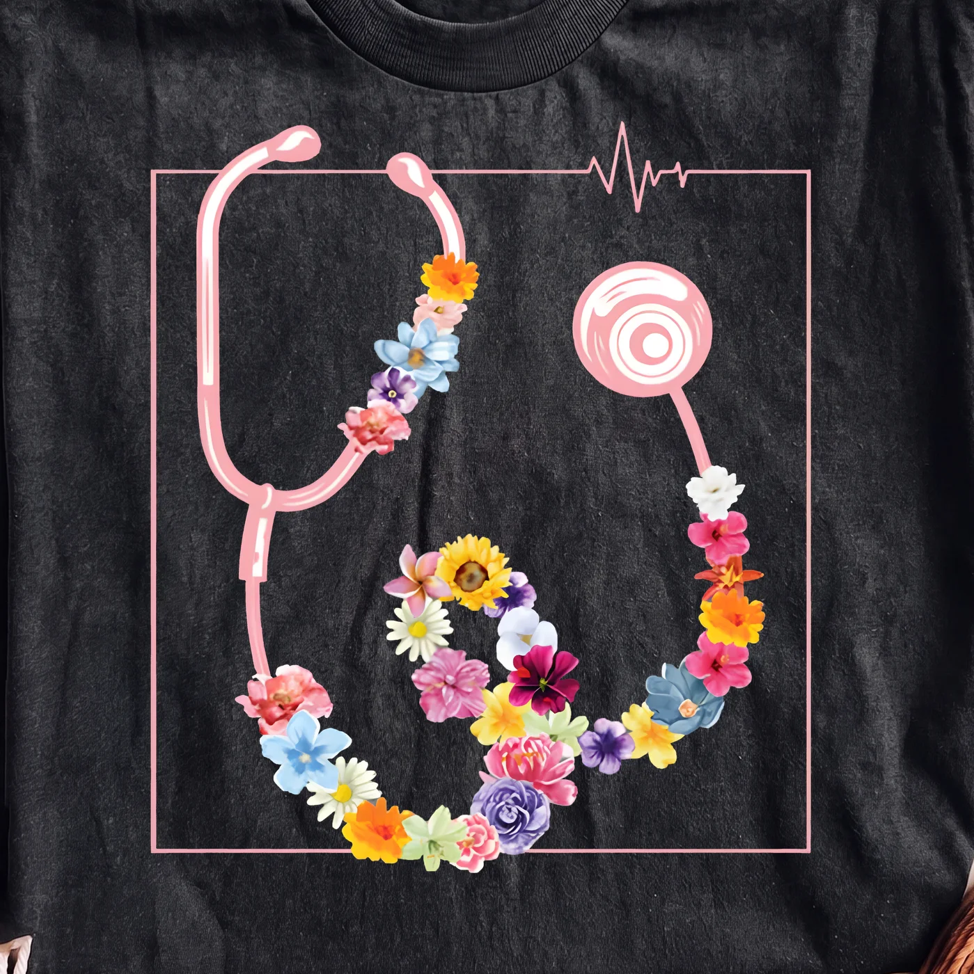 Floral Stethoscope Design | Print-ready PNG file - Image 2
