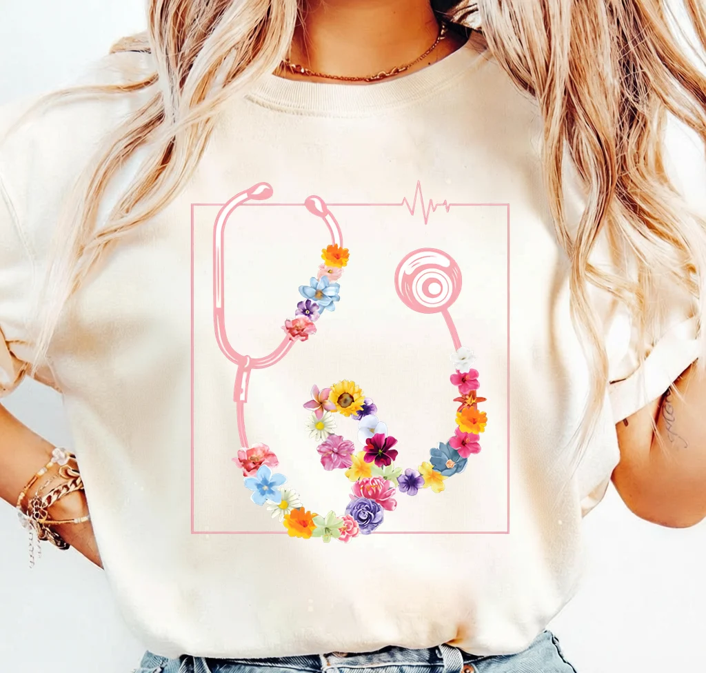 Floral Stethoscope Design | Print-ready PNG file - Image 3