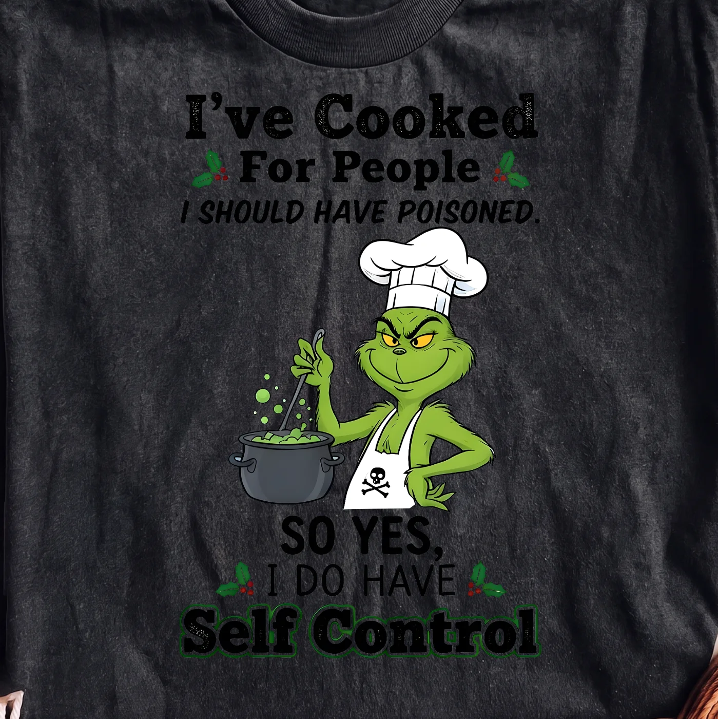 Grinch Cooking For People I Should Have Poisoned Self Control · Instant PNG printable file - Image 2