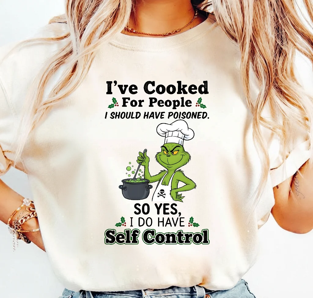 Grinch Cooking For People I Should Have Poisoned Self Control · Instant PNG printable file - Image 3