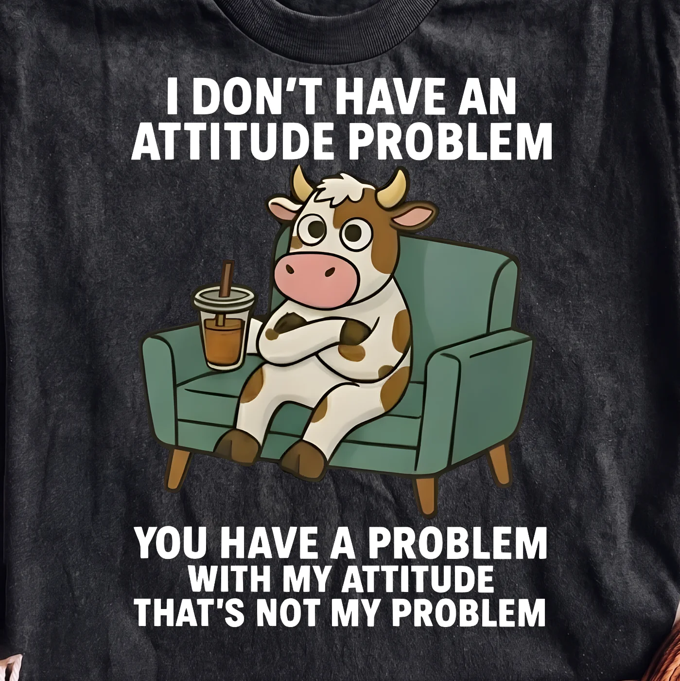 I Don't Have An Attitude Problem Cow – Digital download PNG for print - Image 2