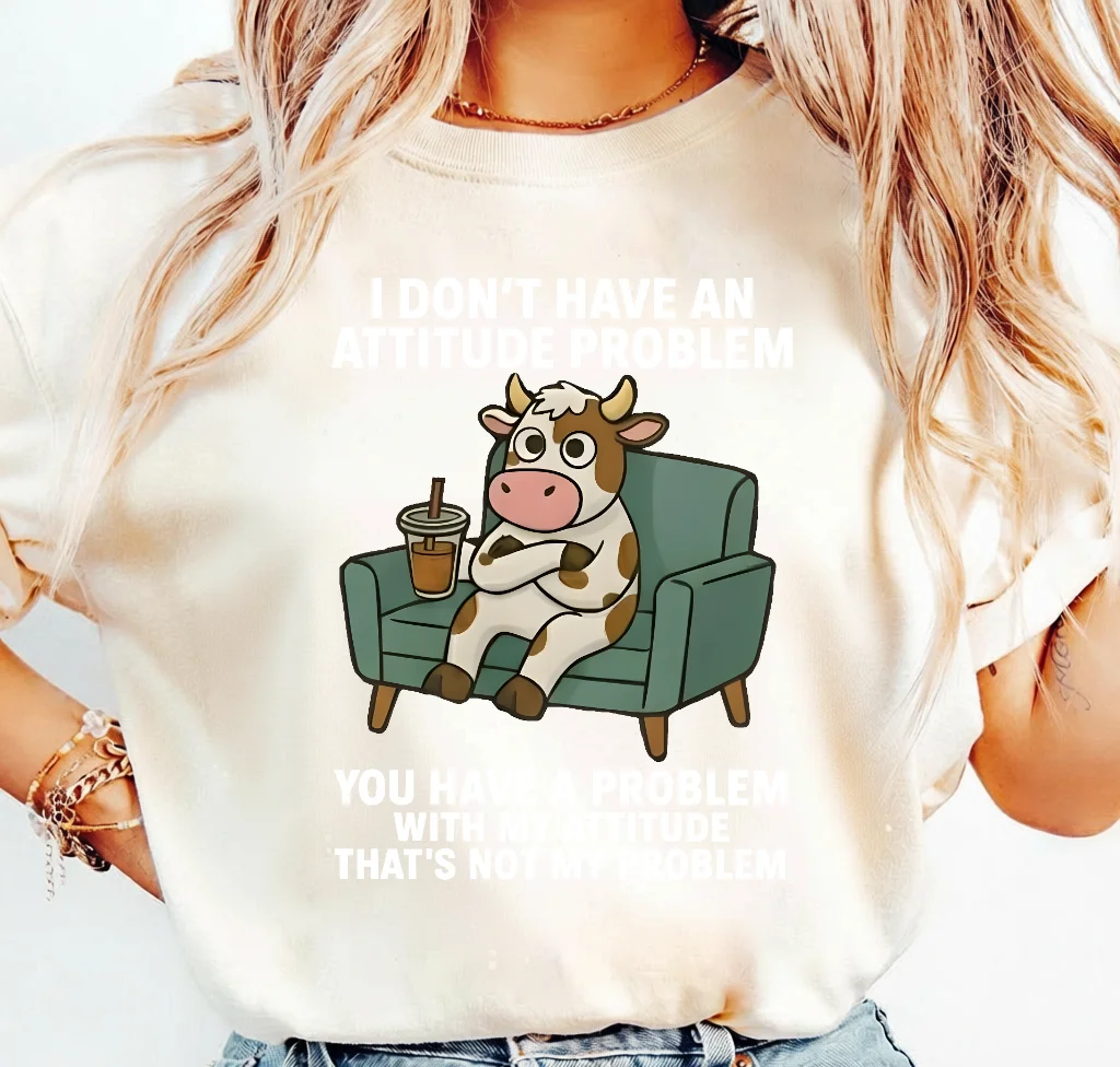 I Don't Have An Attitude Problem Cow – Digital download PNG for print - Image 3