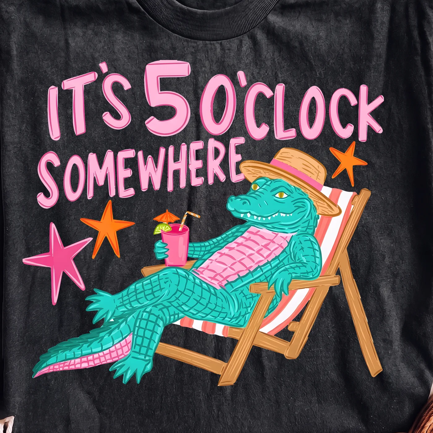 It's 5 O'Clock Somewhere Crocodile Beach Party - PNG for printing - Image 2