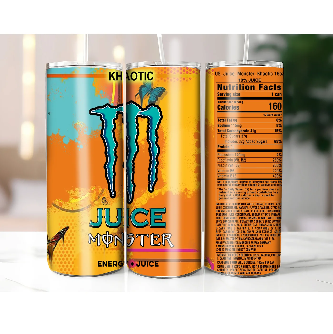Juice Monster Energy Drink Label Design - JPEG for printing