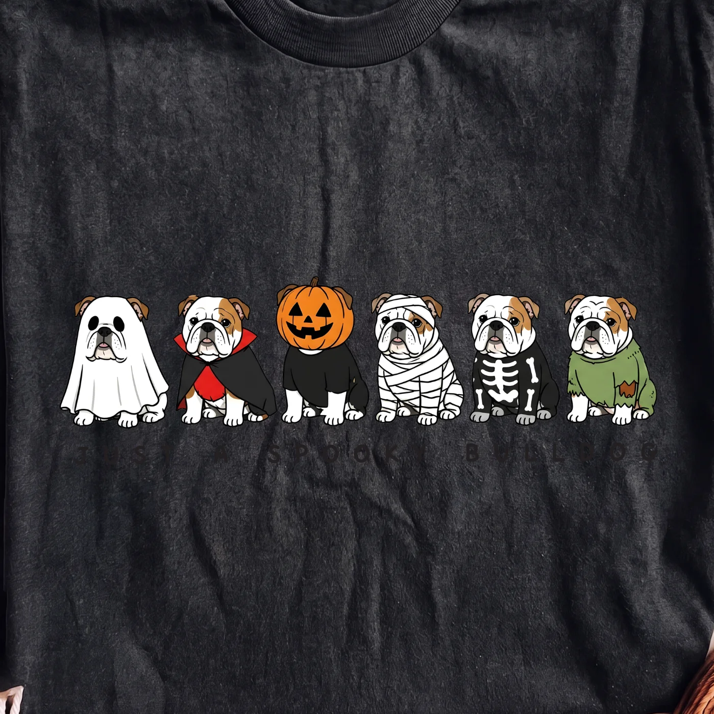 Just A Spooky Bulldog Halloween Costume Dogs · Instant PNG printable file - Image 2