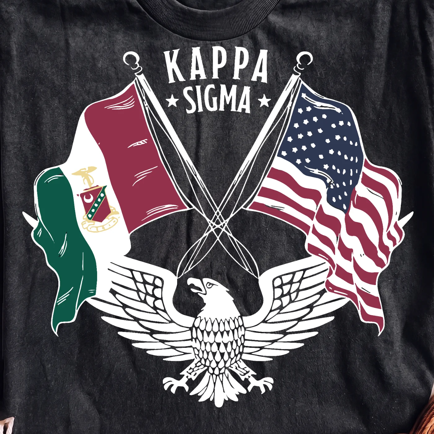 Kappa Sigma Fraternity Flags Eagle Design · Instant PNG printable file - Image 2