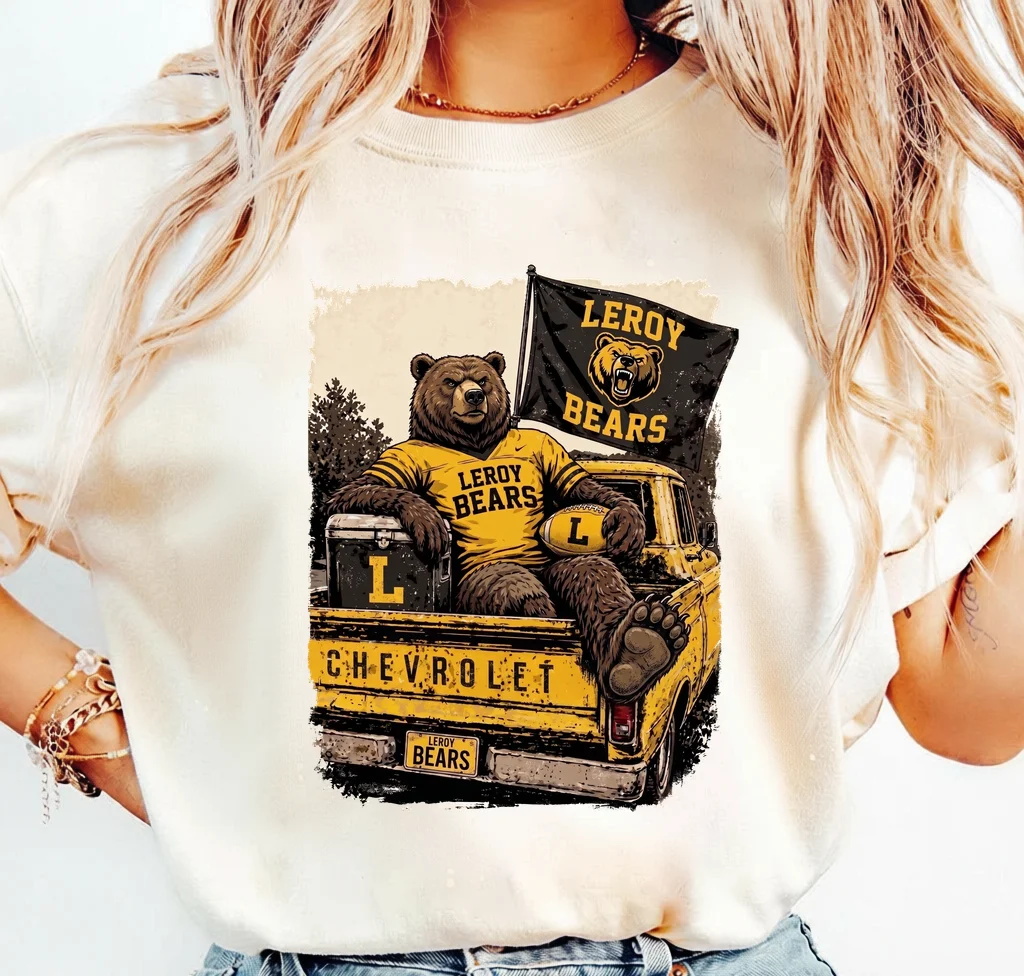 Leroy Bears Football Bear in Pickup Truck · Instant PNG printable file - Image 3