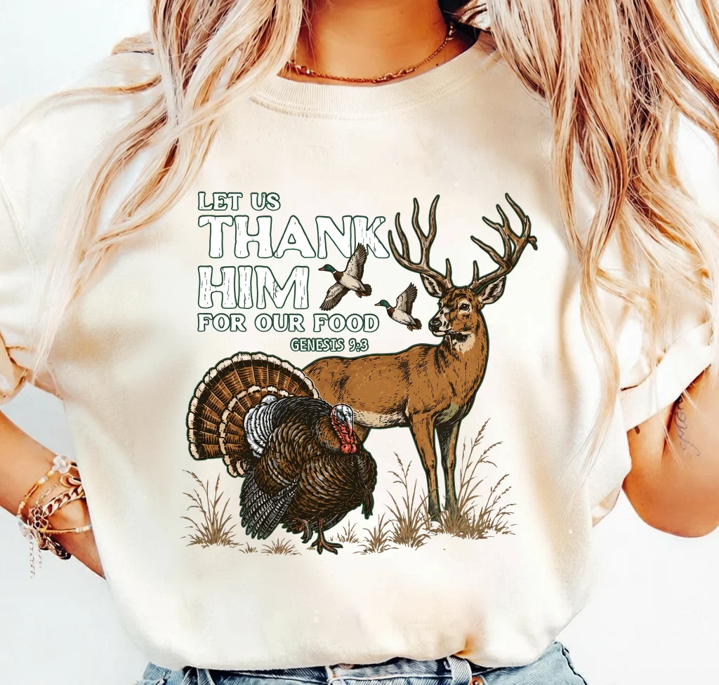Let Us Thank Him For Our Food Genesis 9:3 Thanksgiving Design | Print-ready PNG file - Image 3