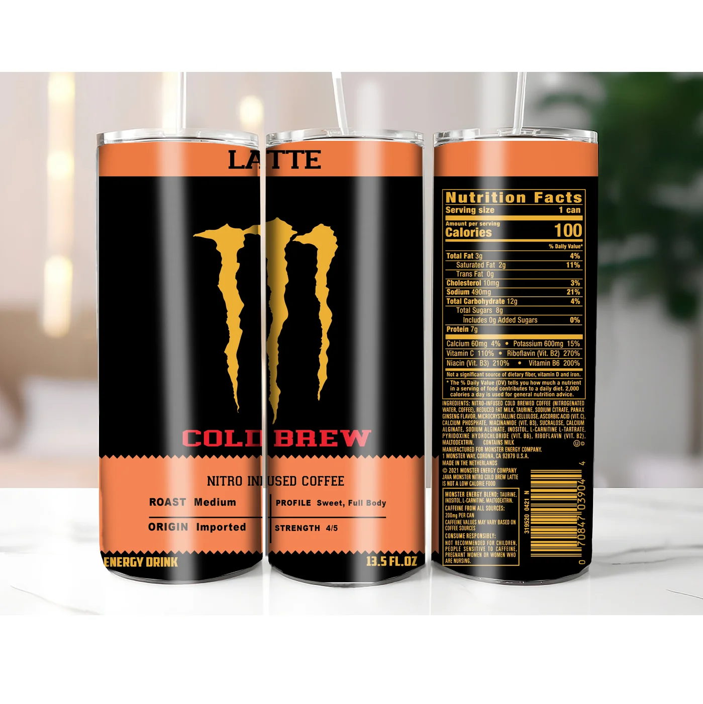 Monster Energy Cold Brew Latte - JPEG for printing