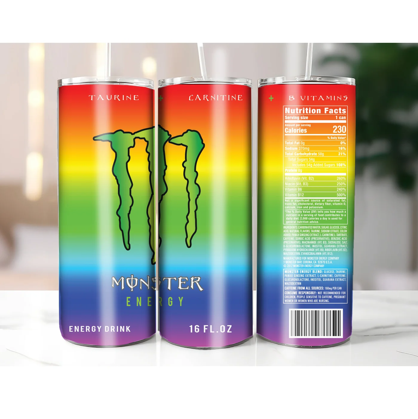 Monster Energy Drink Label Design - JPEG for printing