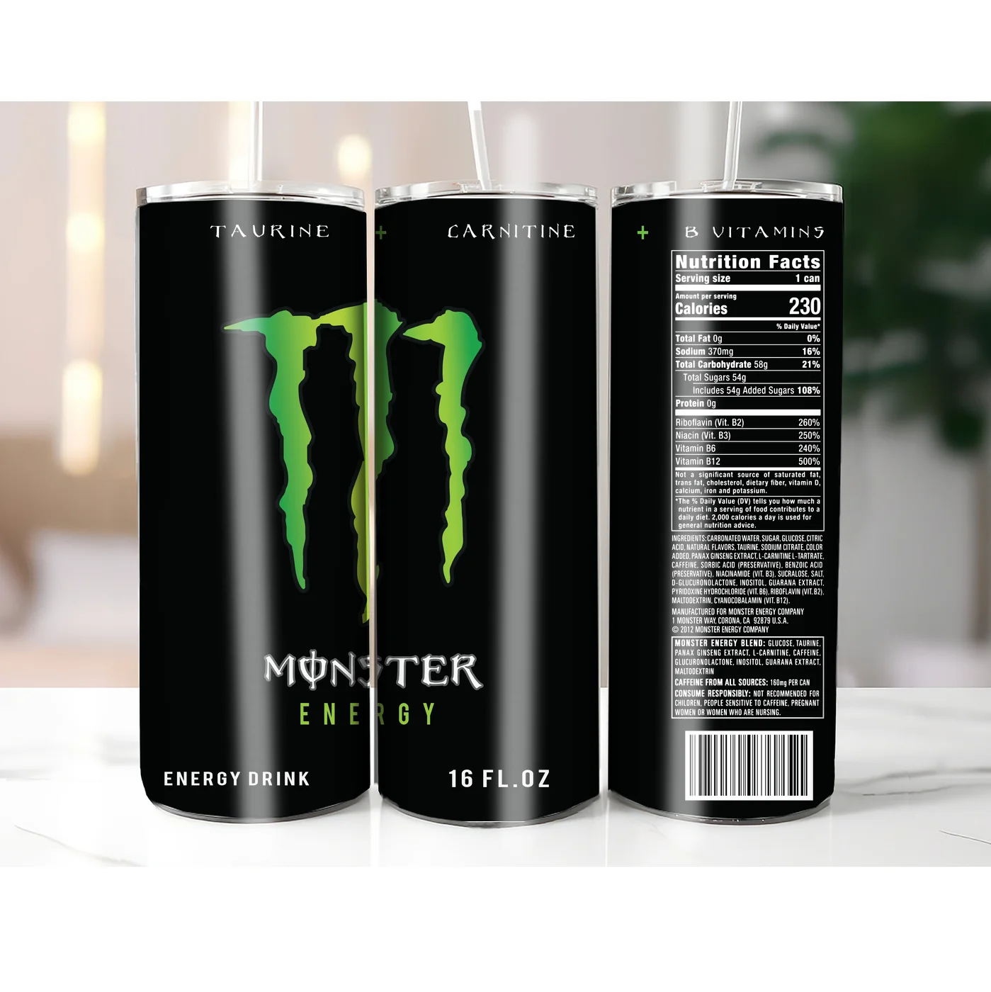 Monster Energy Drink Label Design - JPEG for printing