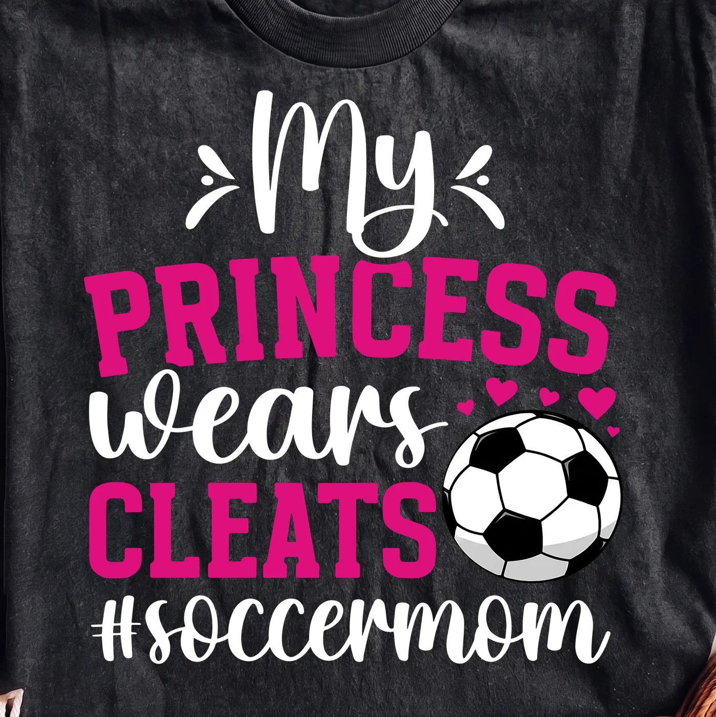 My Princess Wears Cleats Soccer Mom | Print-ready PNG file - Image 2