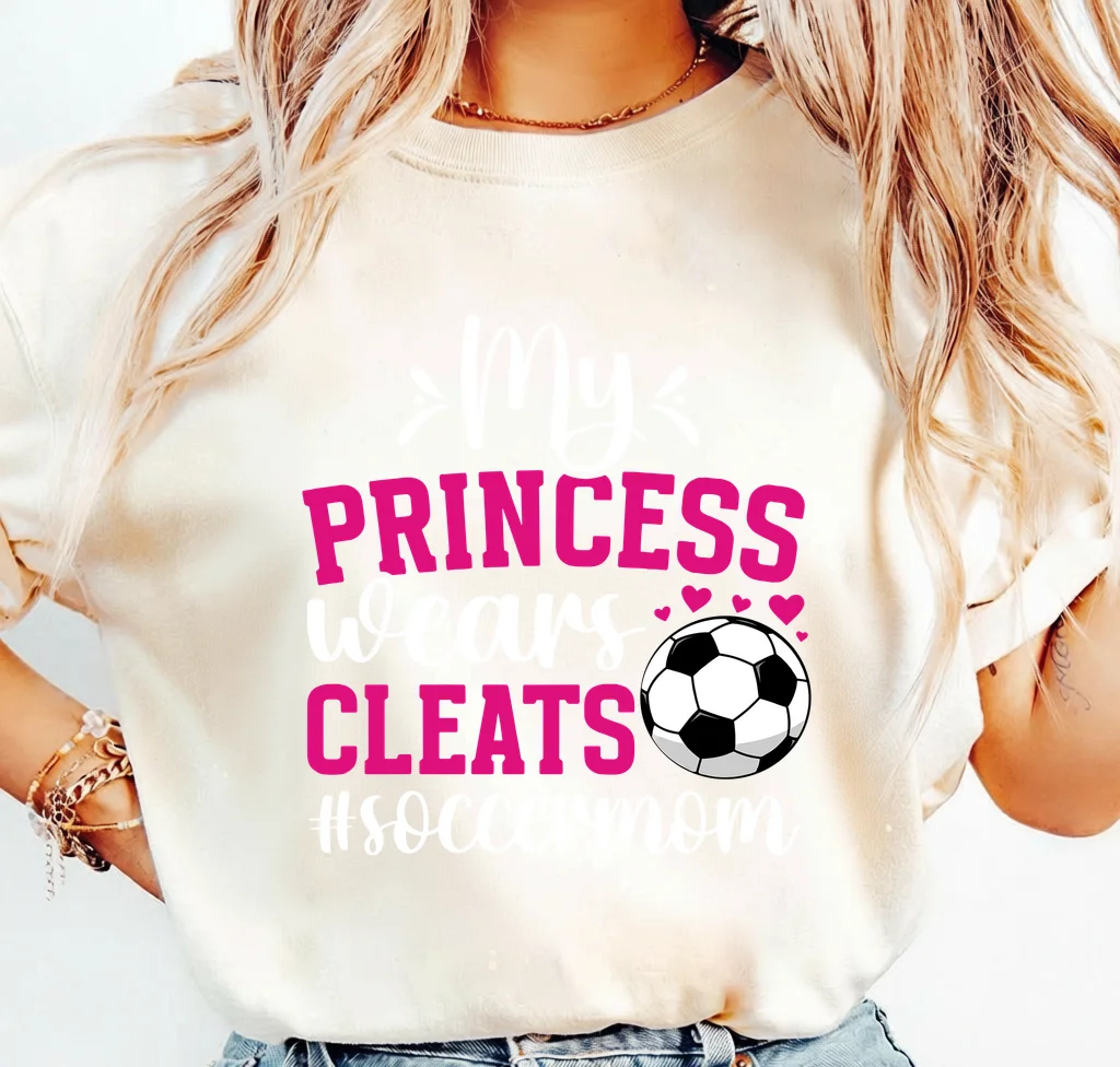 My Princess Wears Cleats Soccer Mom | Print-ready PNG file - Image 3