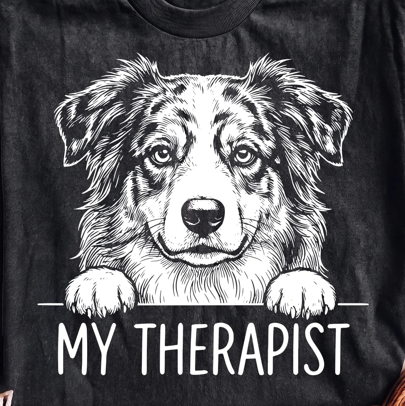 My Therapist Australian Shepherd · Instant PNG printable file - Image 2