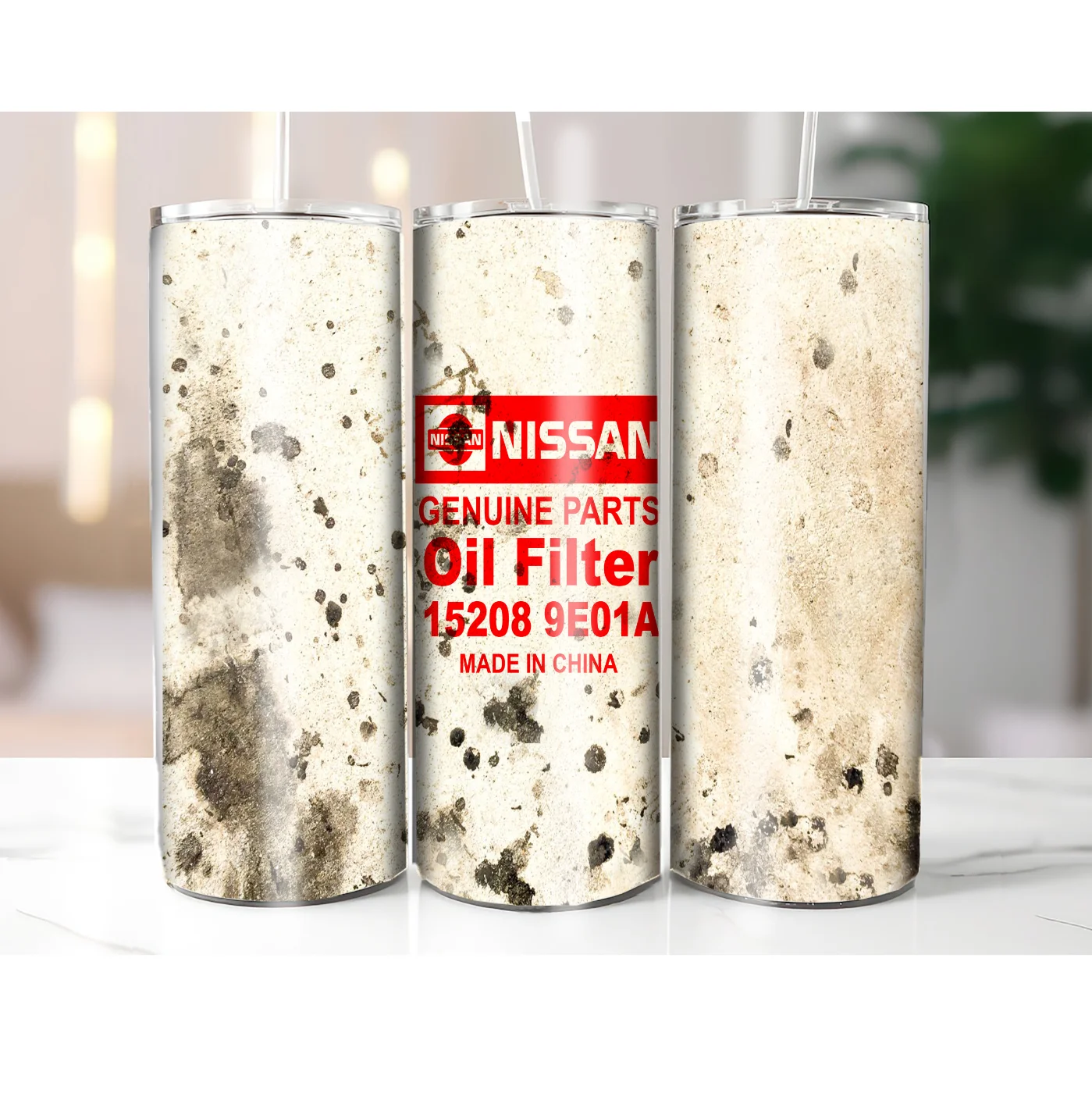 Nissan Genuine Parts Oil Filter 15208 9E01A | Print-ready PNG file