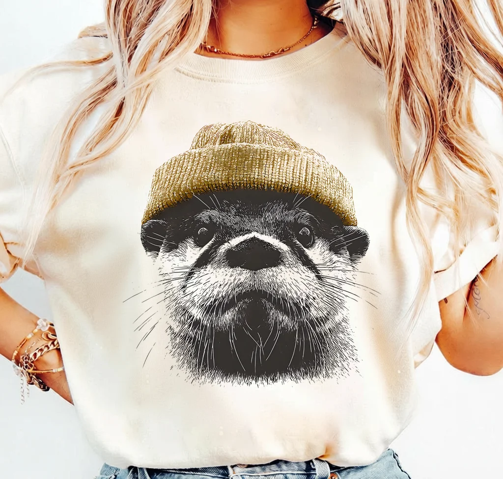 Otter Wearing Beanie | Print-ready PNG file - Image 3