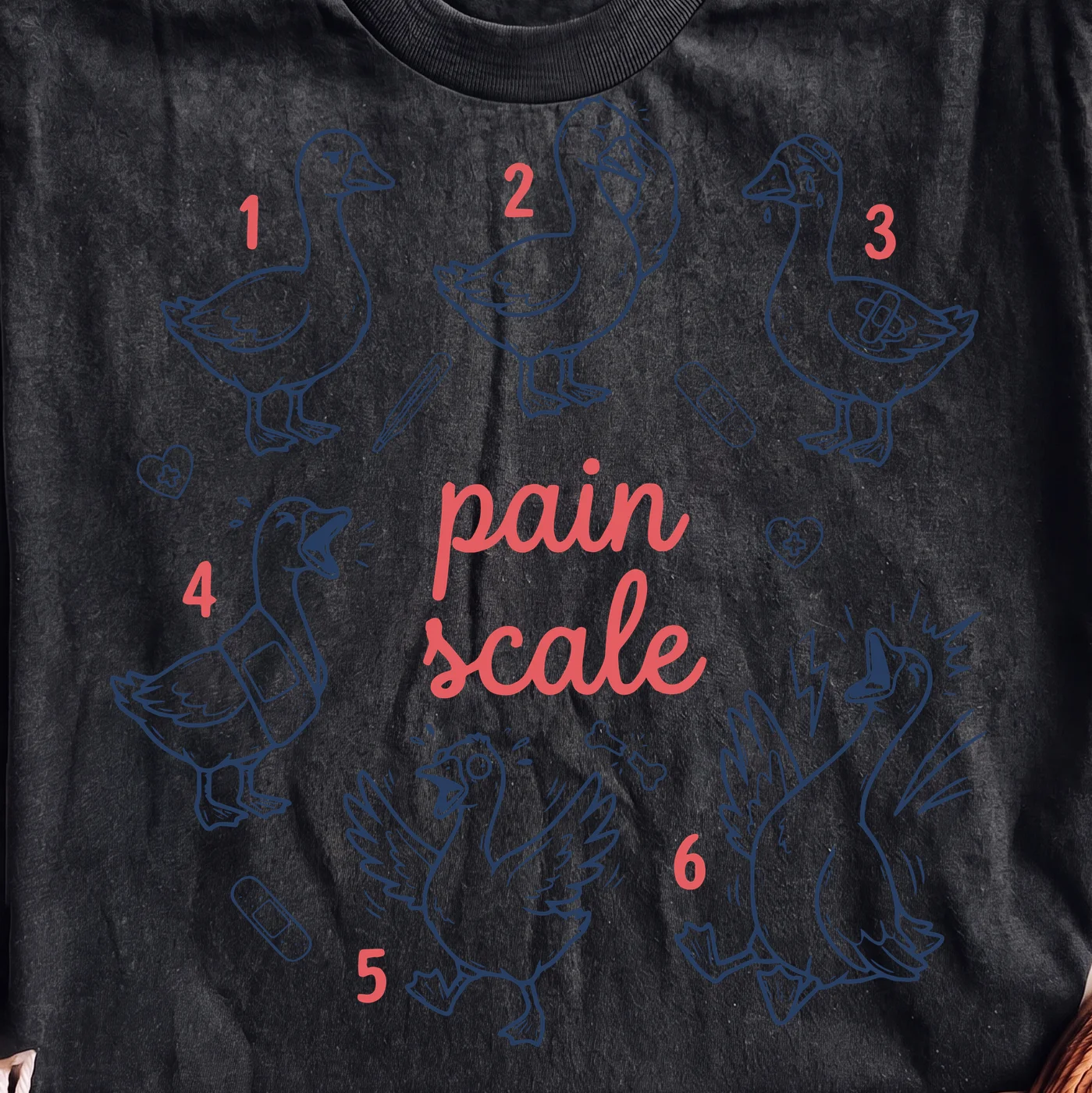 Pain Scale Duck Illustration · Instant PNG printable file - Image 2