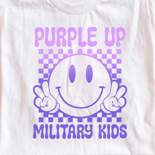 Purple Up Military Kids · Instant PNG printable file