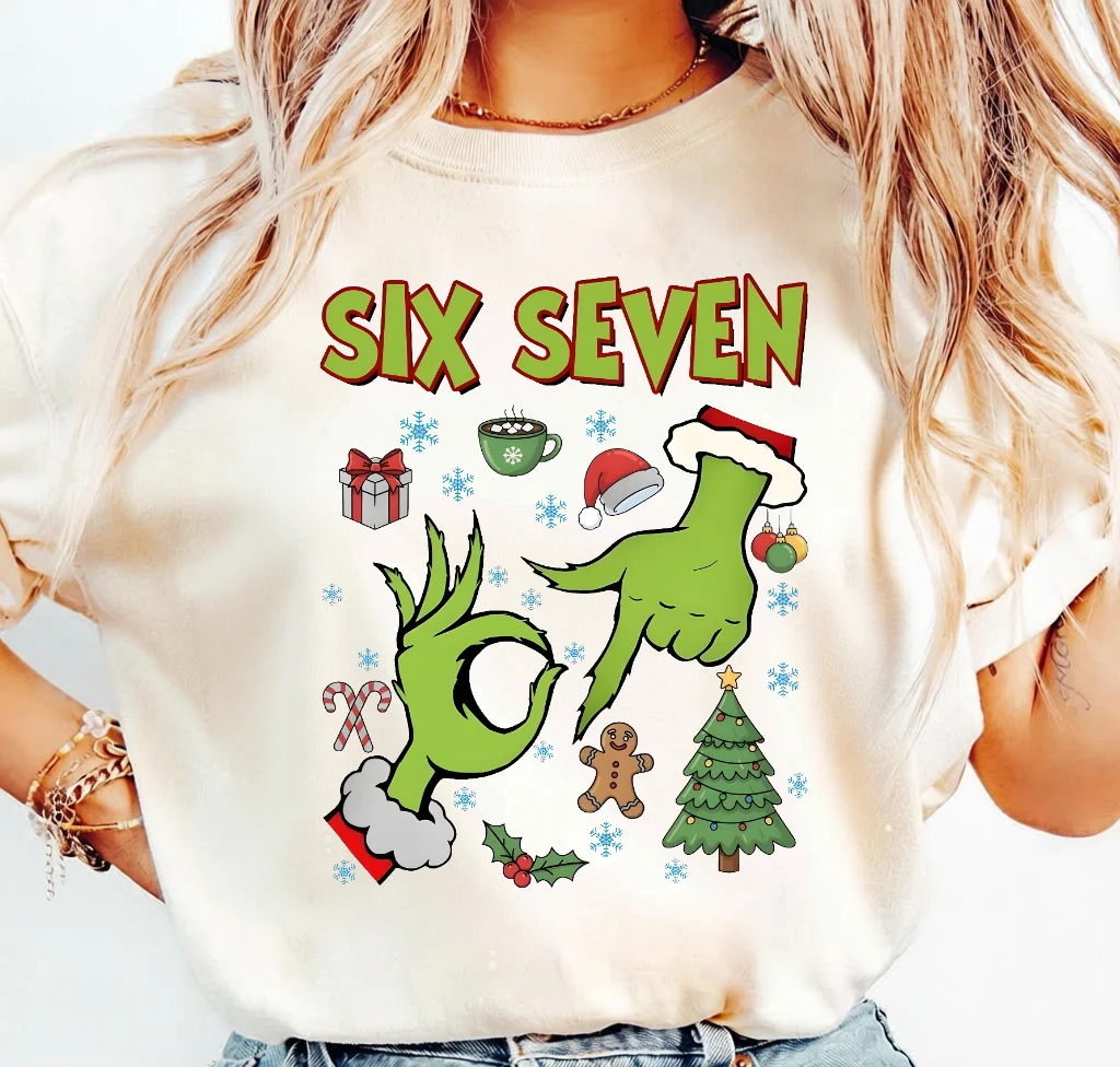 Six Seven Grinch Christmas Ugly Sweater Design – Digital download PNG for print - Image 3