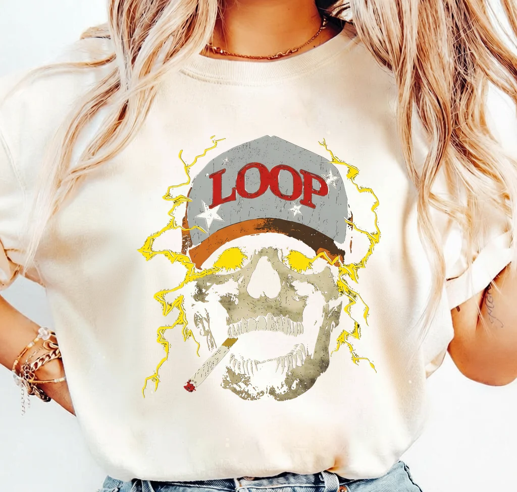 Skull Wearing Loop Cap With Lightning – Digital download PNG for print - Image 3