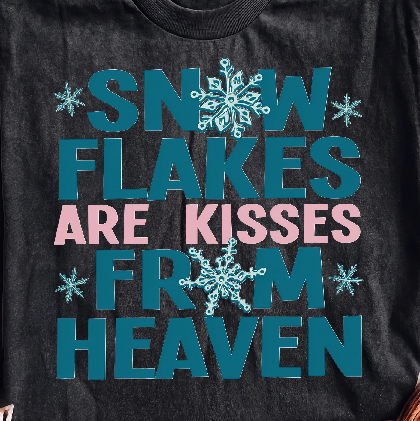 Snow Flakes Are Kisses From Heaven – Digital download PNG for print - Image 2