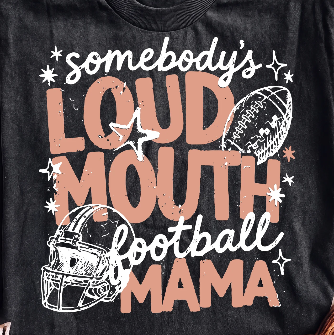 Somebody's Loud Mouth Football Mama – Digital download PNG for print - Image 2