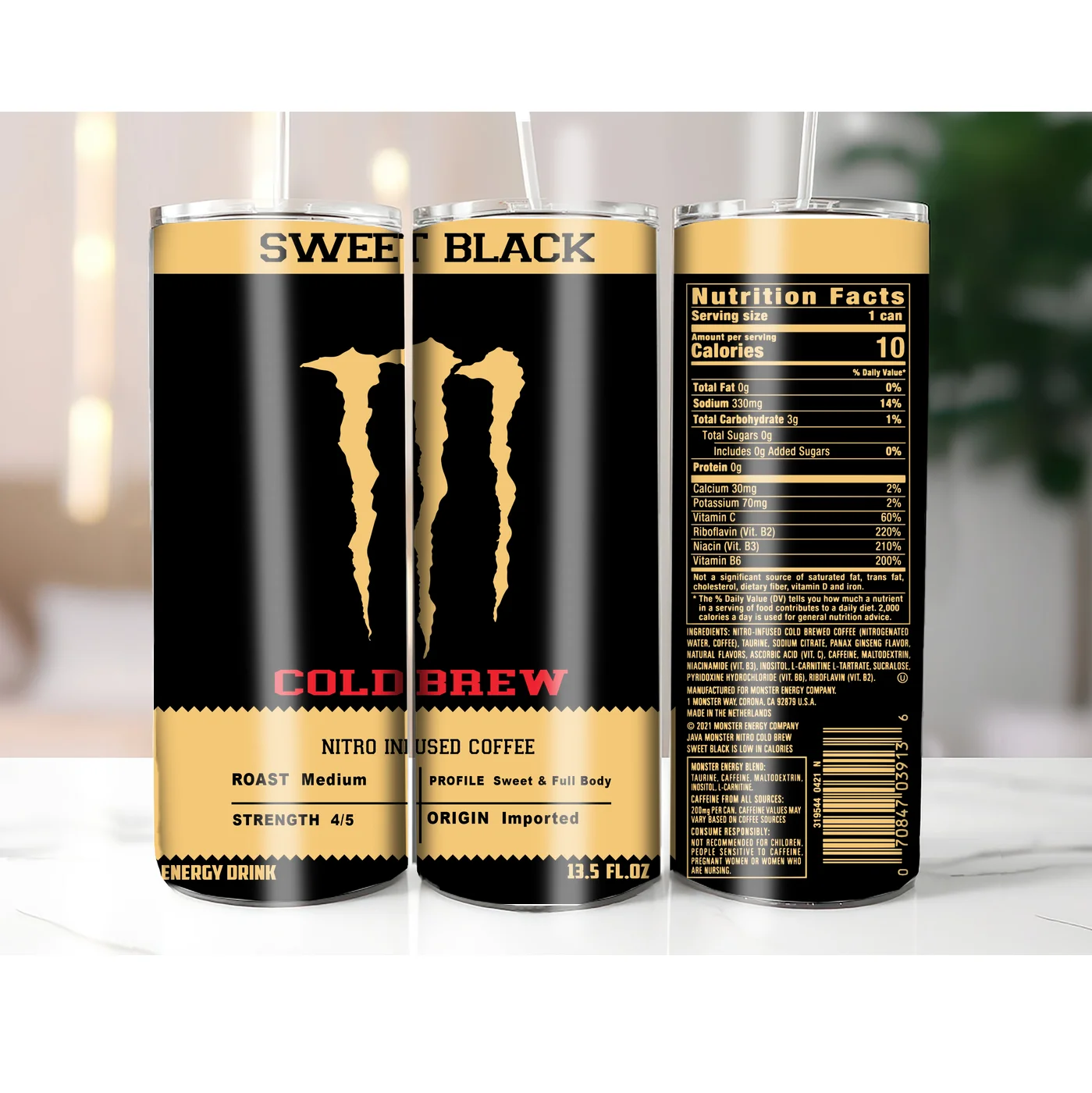 Sweet Black Cold Brew Nitro Infused Coffee · Instant JPEG printable file