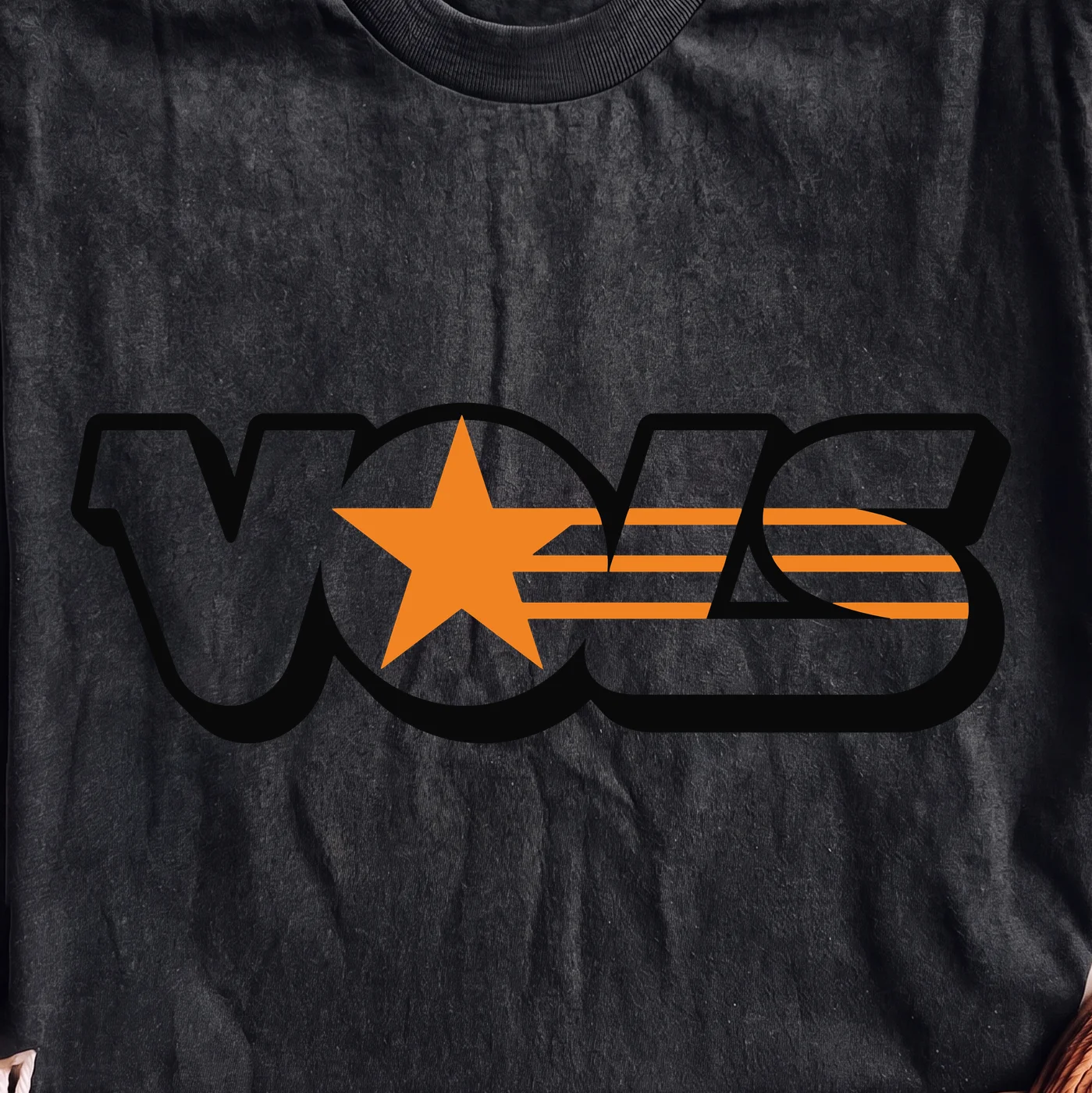 VOS logo with orange star and stripes – Digital download PNG for print - Image 2